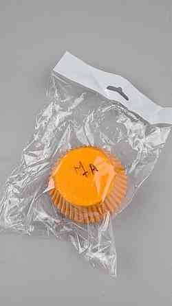 Тартолітка для кексів 7А кругла жовтогаряча D50 H30 (100 шт.) (1 уп.) Харків