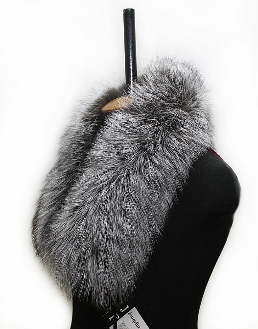 Комір жіночій з чорнобурки на підкладці довжина 75см Харків - фото 2