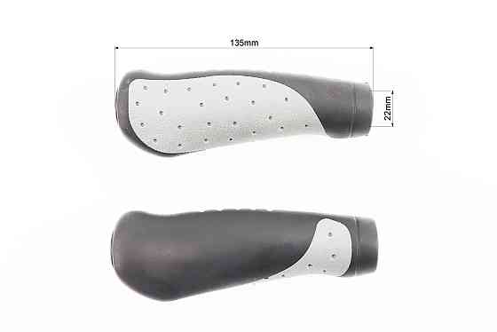 Ручки керма 135мм, ергономічні, чорно-сірі CR-G302 Киев