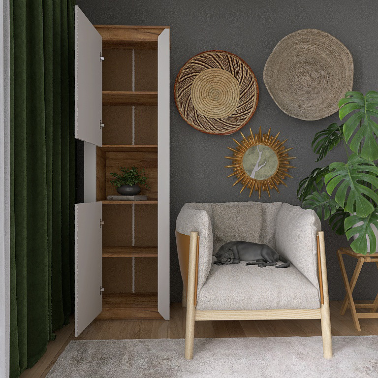 Пенал відкритий Еверест Нордік-600 Білий + Дуб крафт золотий (DTM-5533) Дніпро - фото 4