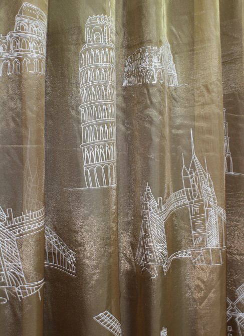 Тюль органза с вышивкой 