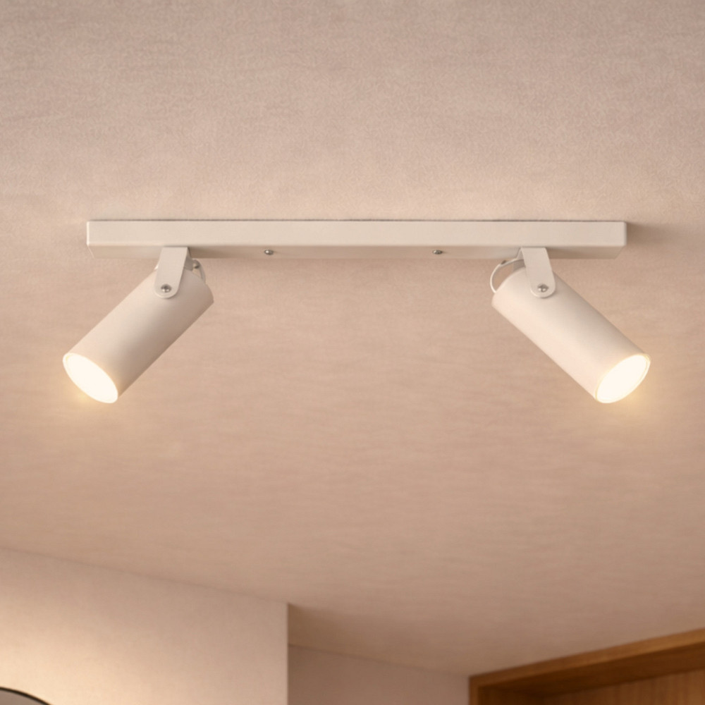 Светильник потолочный спот поворотный MSK Electric Focus под две лампы Е27 белый  NL 14050-2 WH Одесса - изображение 3