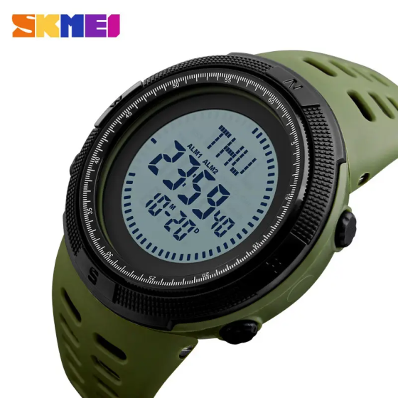 Часы мужские спортивные с компасом Skmei 1254 Compass (Зеленый) Винница