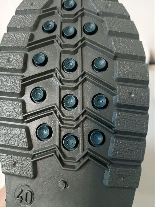 Чоботи гумові жіночі ПВХ сіро-синього кольору Київ - фото 4