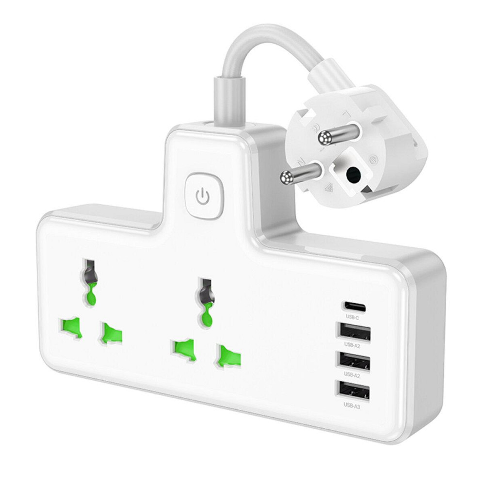 Сетевой удлинитель HOCO AC11A Voyage 2-position expansion socket White 6942007607063 Одесса - изображение 3