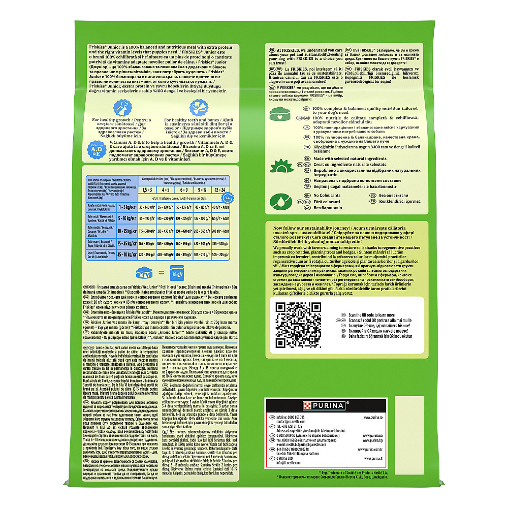 Сухой корм FRISKIES Junior (Джуниор) для щенков, с курицей, овощами и молоком, 2.4 кг Киев - изображение 4