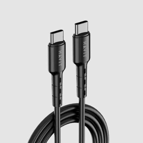Кабель USB PD Type-C/Type-C Havit HV-CB6235 3,0A 60W 1м чорний Житомир