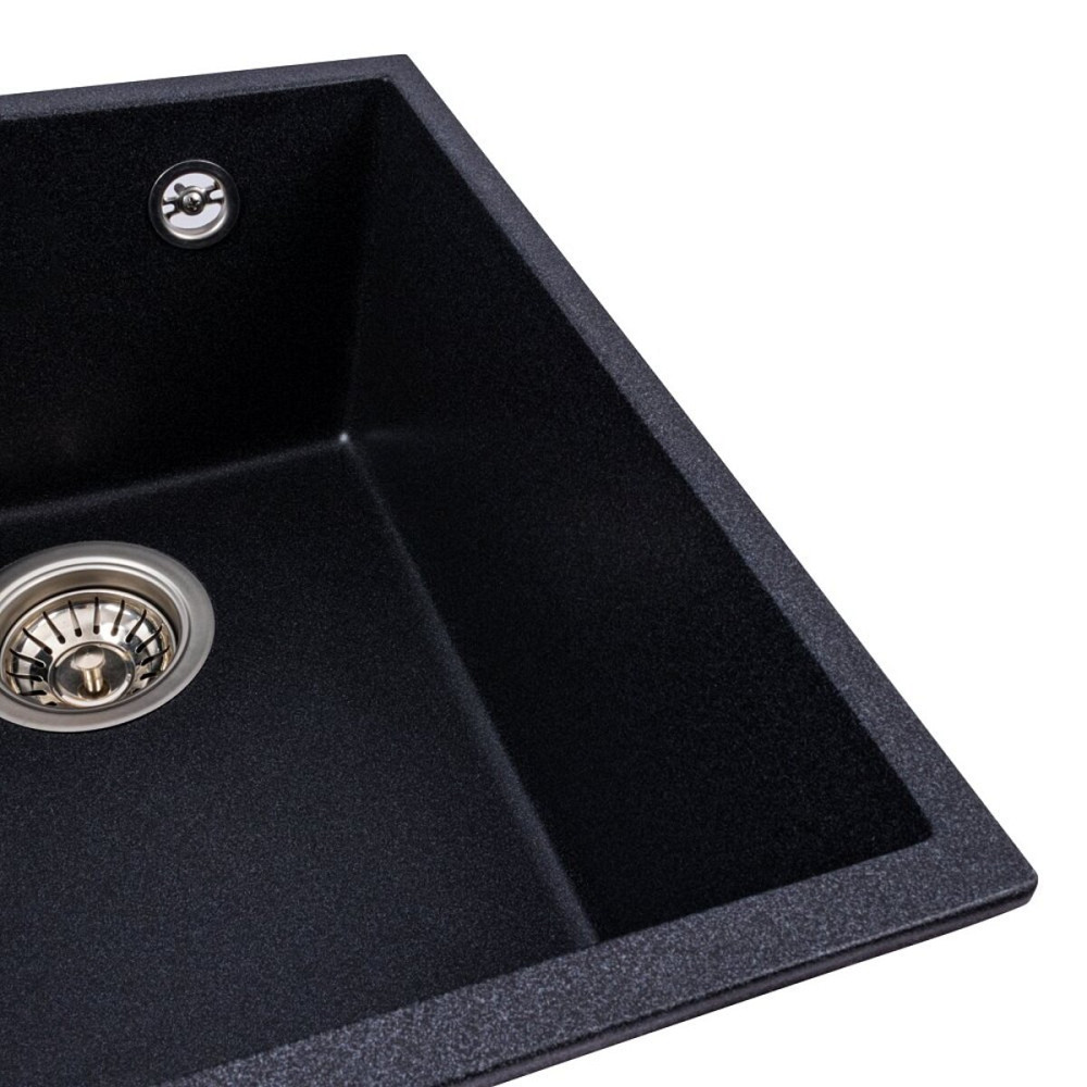 Гранітна мийка для кухні VALESO ROXY 3744 матова Карбон Коломыя - изображение 3