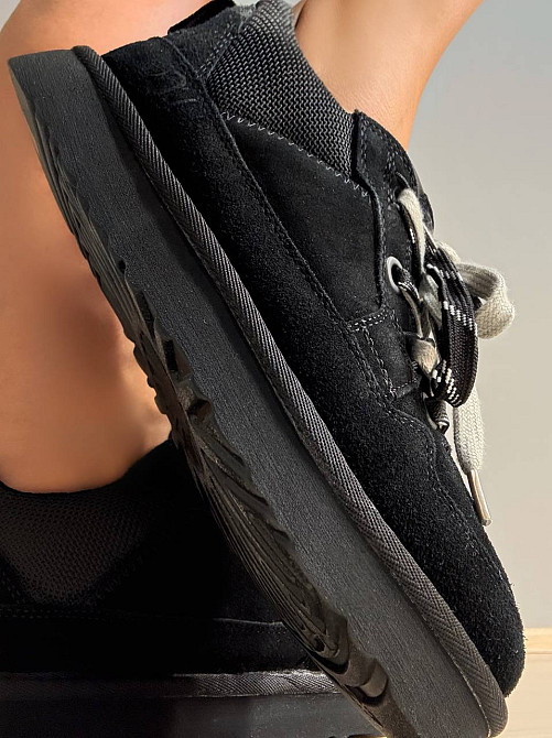 Кросівки жіночі Hengji 1517-1 замшеві з подвійною шнурівкою уггі чорні, 40, 25,5 см Київ - фото 20