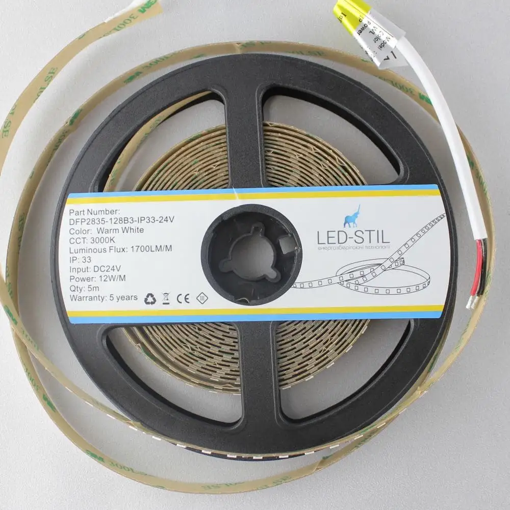 LED-STIL LED стрічка LED-STIL 3000K, 12 W, 2835, 128 шт, IP33, 24V, 1700LM Киев - изображение 3