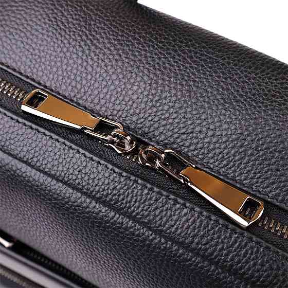 Зручний чоловічий рюкзак з натуральної шкіри Vintage 23052 Чорний Київ