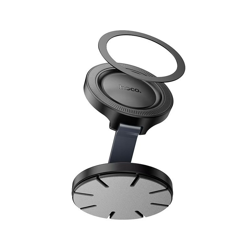 Автотримач для телефона HOCO H61 Show folding ring magnetic car holder (dashboard) Black Metal Gray Одеса - фото 7