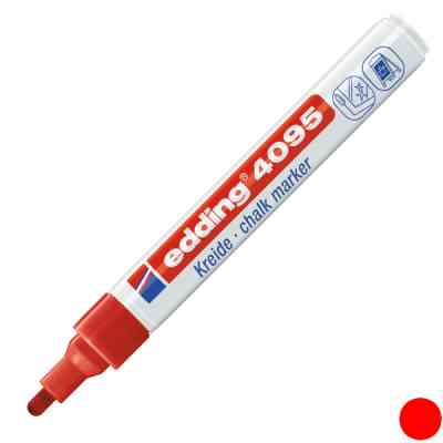 Маркер Edding Специальный меловой Window 4095 2-3 мм Красный (e-4095/02) Винница