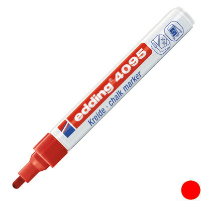 Маркер Edding Спеціальний крейдяний Window 4095 2-3 мм Червоний (e-4095/02) Вінниця - фото 2