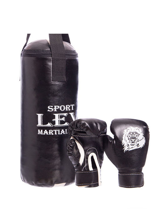 Дитячий боксерський набір (рукавиці+мішок) ЛЕВ Вишнёвое - изображение 2