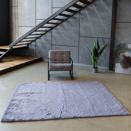 Килимок для підлоги з еко-хутра ТМ Dariana Elegant 60*120 см французький сірий Житомир