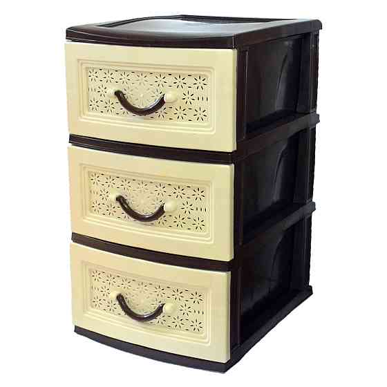 Комод пластиковий Life 3 ящики. 62х35х45 Одеса