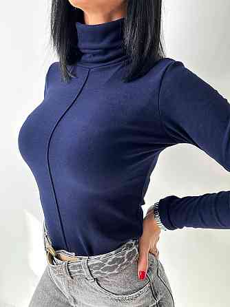 Жіноча тепла базова водолазка "Kelly" оптом | Норма 42-44, Темно-синій Київ