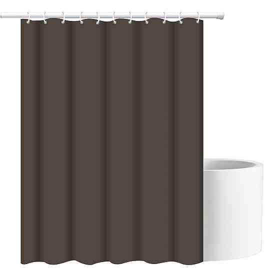 Шторка для ванни з поліестеру водонепроникна Bathlux 180x180 см з кільцями, фіранка для ванної кімнати Кам'янець-Подільський