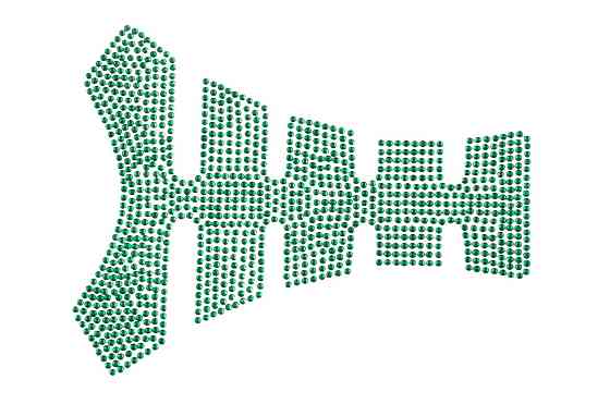 Наклейка на бак (20x16см, зелені стрази) Мукачево