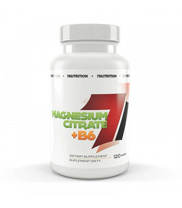 Магний + Витамин B6 7 Nutrition Magnesium Citrate 700 mg + B6 3 mg, 120caps Луцк - изображение 1