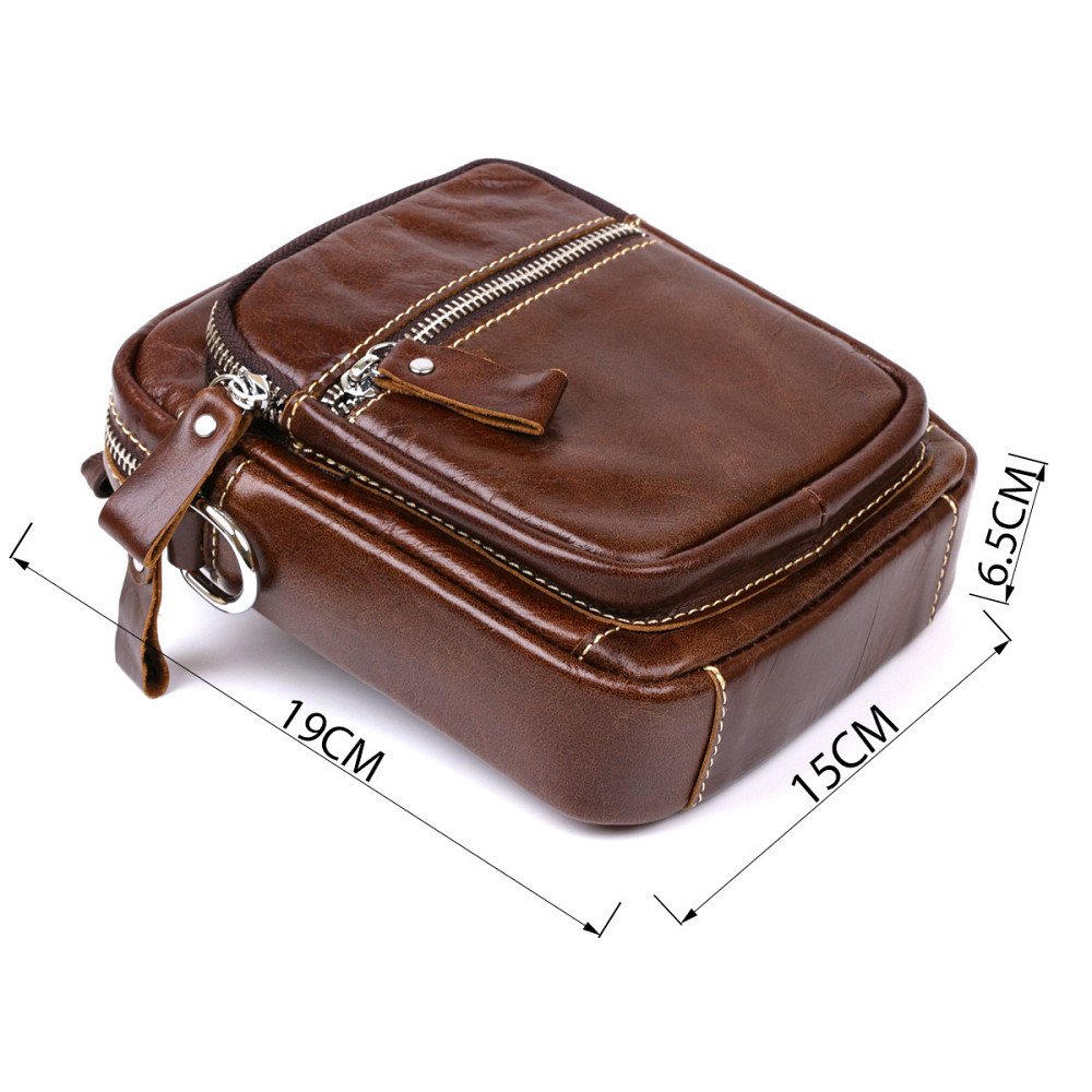 Небольшая мужская сумка из натуральной кожи Vintage 20478 Коричневый Киев - изображение 9