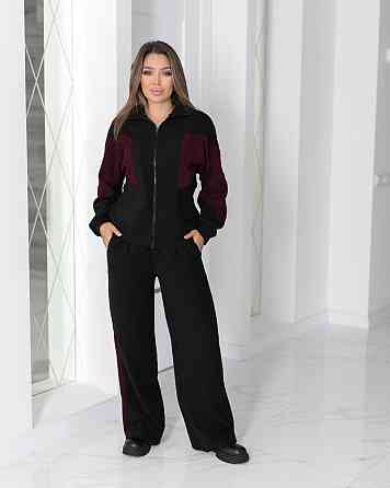 Спортивний флісовий костюм "Connect" | Норма та батал Чорний + максала, 42-44 Київ