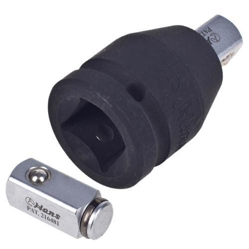 Перехідник ударний 3/4"Mх 1/2"F зі змінним квадратом (86884) HANS Одеса - фото 1