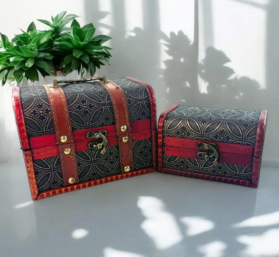 Сундучки для украшений дерево набор 2 шт Киев - изображение 1