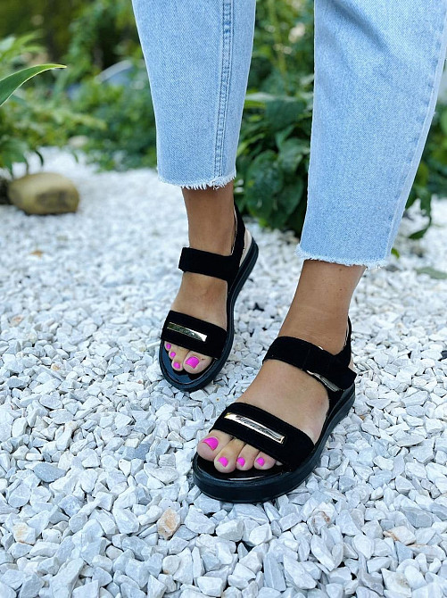 Kentro Босоніжки жіночі KENTO 3225/1 чорні (літо, замша натуральна) (3732) лише 38р. Коломыя - изображение 2