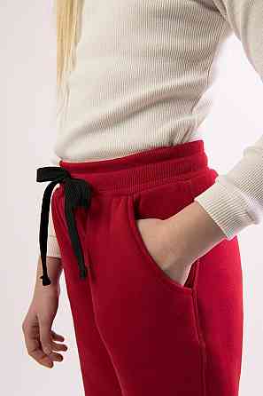 Дитячі теплі штани, червоні 158 Крохатушка одяг Київ