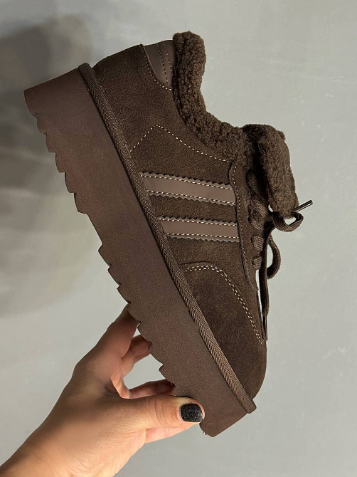 Ботинки женские Hengji 009-7 угги замшевые на меху коричневые, 40, 25 см Киев - изображение 14