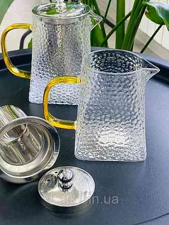 Чайник заварювальний Olens "Крижана Гіза" 550 мл скляний для дому та ресторану Київ