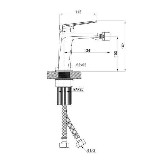 Змішувач для біде Qtap Crow QTCRO255CRM49177 Chrome Київ