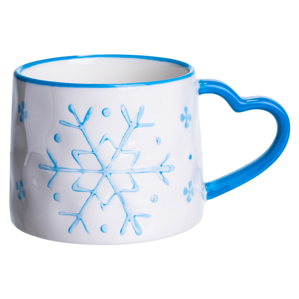 Yiwu Новорічна порцелянова чашка Сніжинка 350 (мл) Yiwu FM-CS-55D Коломия - фото 1