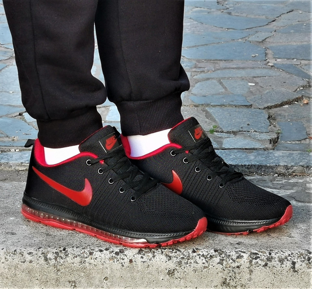 Кроссовки Nike 97 Черные Мужские Красные с Амортизацией Балоном Найк (размеры: 45) Днепр - изображение 3