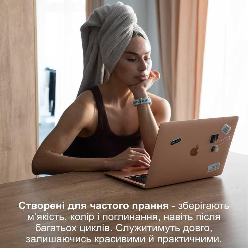 Набір 2 жакардові рушники в коробці Lovely Svi  70 х 140 см і 50 х 90 см Бежево - сірий (160226) Київ - фото 4