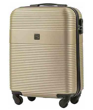 Валіза пластикова WINGS 5398 мікро 52 см шампань Київ