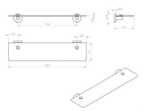 Скляна полиця у ванну Gedy Felce (FE19-13-55) Вінниця
