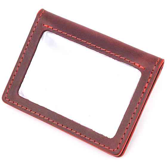 Красивая обложка на документы для женщин в винтажной коже Сердце GRANDE PELLE 16713 Бордовая Киев