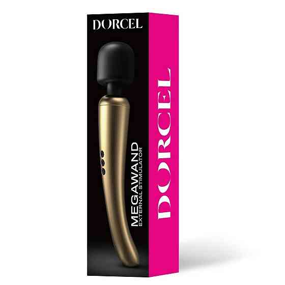 Мощный вибромассажер Dorcel Megawand Gold перезаряжаемый, 160 режимов Sex Aura Киев