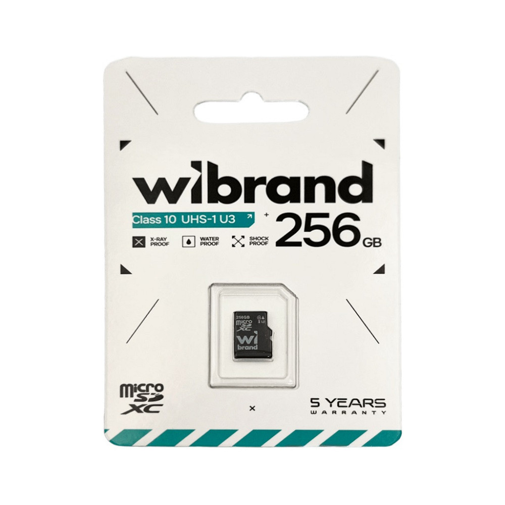 Карта пам'яті microSDXC (UHS-1 U3) Wibrand 256Gb class 10 Київ - фото 2