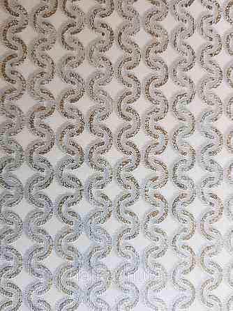 Шпалери метрові вінілові на флізелін Marburg Villa Romana геометрія смужки завитки сіре з коричневим Київ