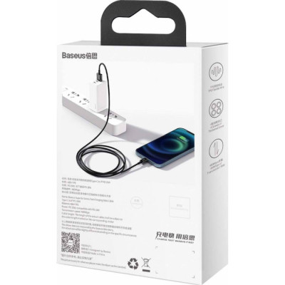 Дата кабель USB 2.0 AM to Lightning 2.0m 2.4A black Baseus (CALYS-C01) Вінниця - фото 8