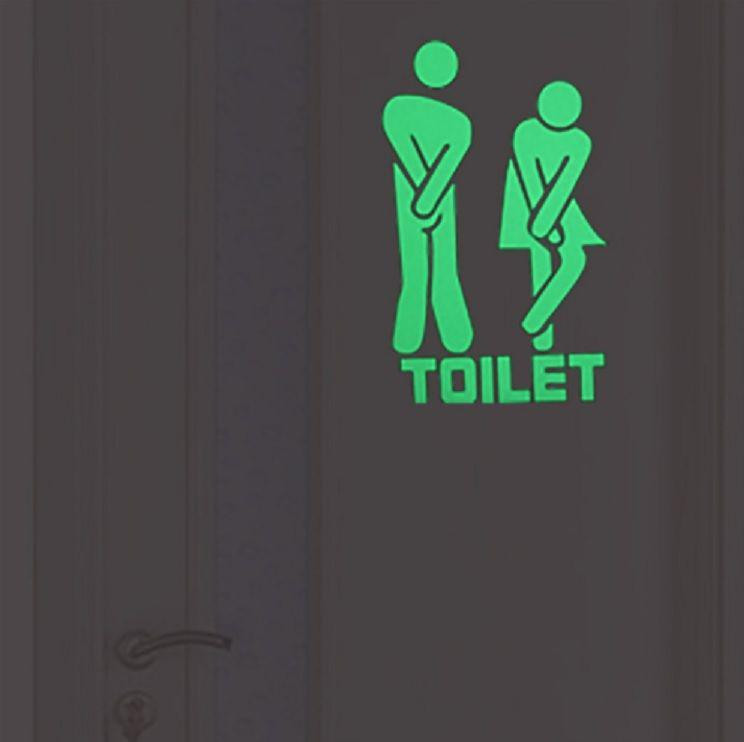 Наклейка на туалет що світиться 21 на 14 см салатовий Київ - фото 1