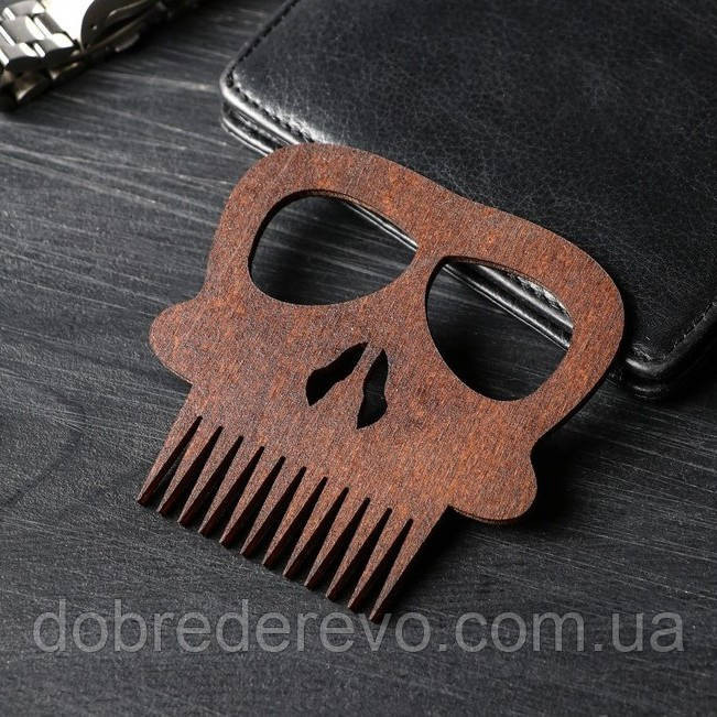 Гребінець для бороди та вусів "Череп" Вижниця - фото 1