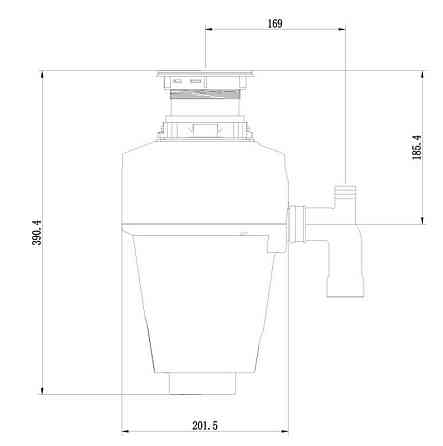 Подрібнювач харчових відходів Zerix ZD-01-0,5 390Вт (ZX6154)   ( 24931 ) Харків