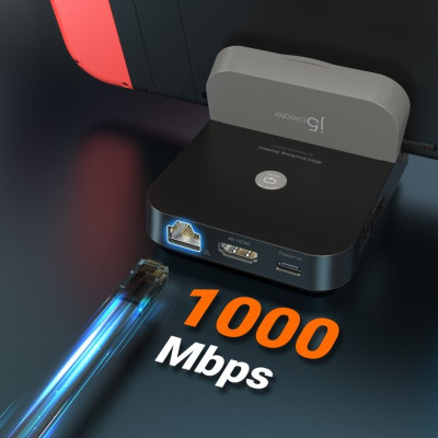 Порт-репликатор J5create Dock-Station Nintendo Switch (HDMI/PD/USB-A/USB-C/LAN) (JCD620-N) Винница - изображение 3