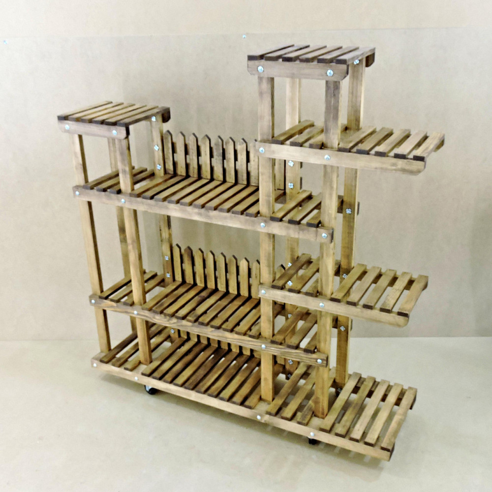 Підставка для квітів "Бемао" з коліщатками капучино Миколаїв - фото 5