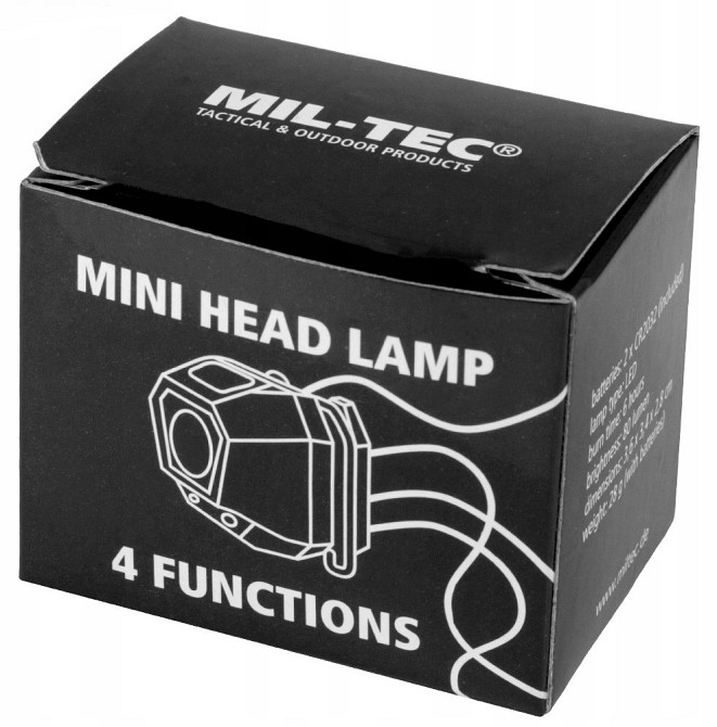 Налобний Ліхтар міні 80 люмен, 2 режими освітлення Mil-Tec від Sturm (15172000) Black Нововолинськ - фото 10